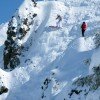 Extrem steile Abfahrt vom Lincoln Chairlift