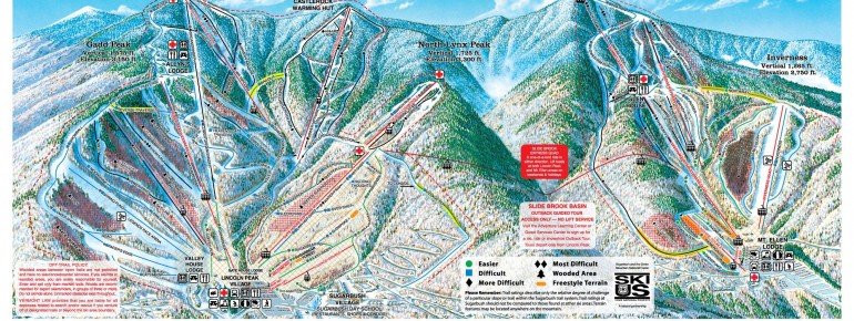 Pistenplan Sugarbush Resort