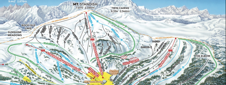 Pistenplan Sunshine Village