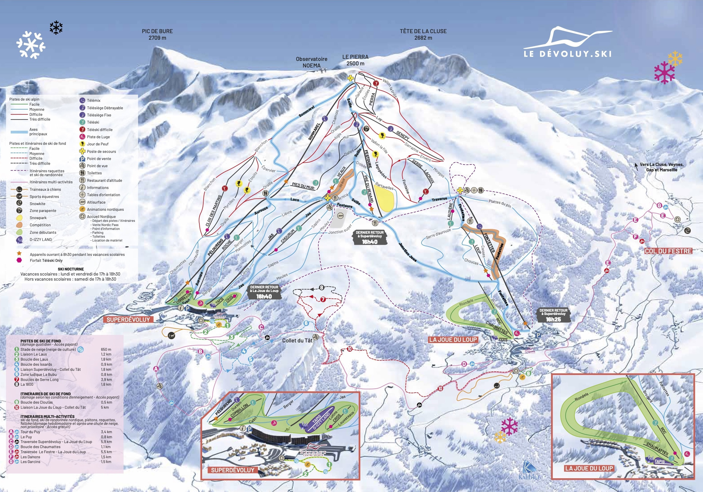 Pistenplan Le Dévoluy