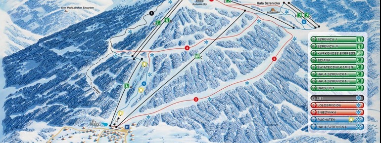 Pistenplan Szrenica Ski Arena