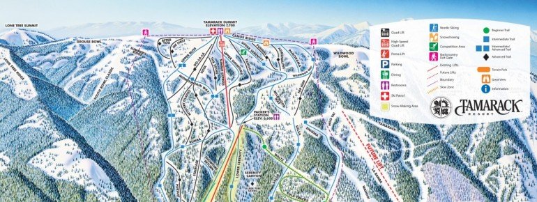 Pistenplan Tamarack Resort