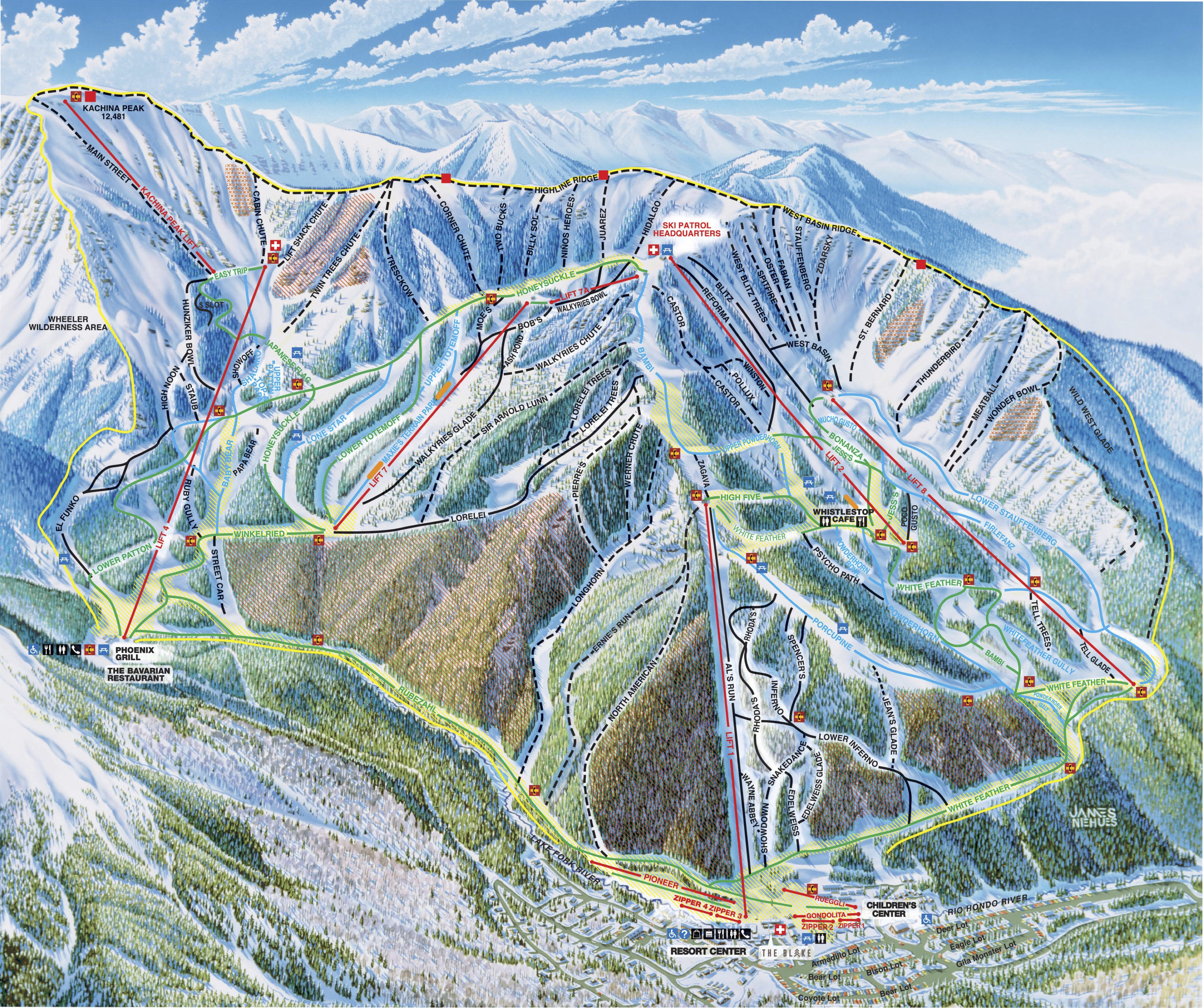 Pistenplan Taos Ski Valley