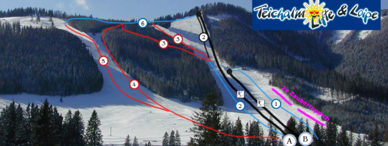 Pistenplan Teichalm Lifte