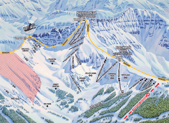 Pistenplan Palmyra Peak & Black Iron Bowl