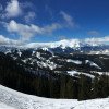 Blick oberhalb des Plunge Lifts in Richtung Gold Hill Chutes auf die beeindruckende Bergwelt um Telluride.