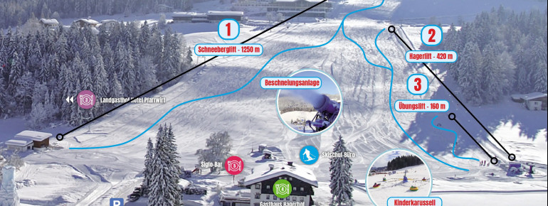 Pistenplan Schneeberglifte Thiersee