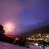 Feuerwerk über der Stadt.