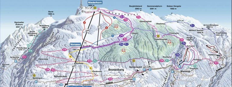 Pistenplan Niederhorn