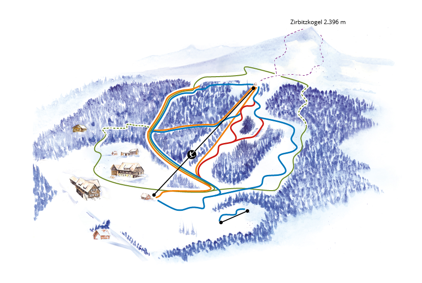 Pistenplan Skigebiet Tonnerhütte