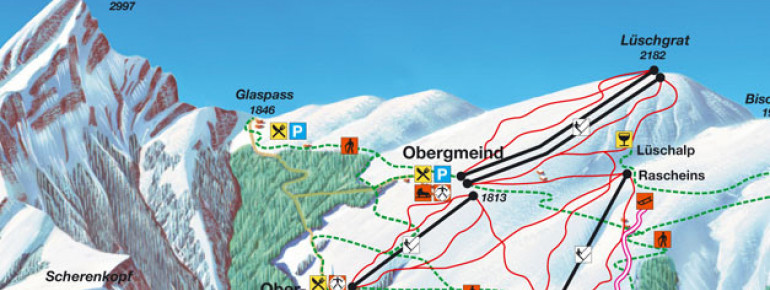 Pistenplan Tschappina - Heinzenberg