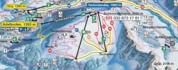 Pistenplan Tschentenalp Adelboden