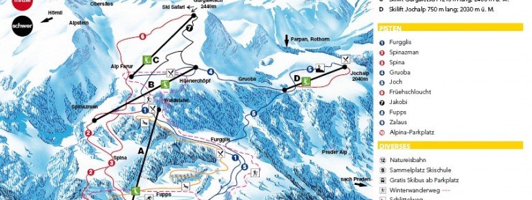 Pistenplan Tschiertschen Schanfigg