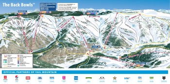 Pistenplan Vail - The Back Bowls