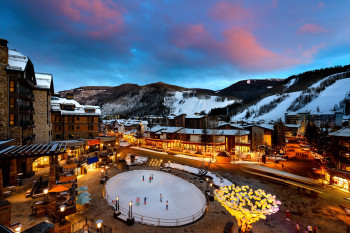 Vail Village bei Nacht.