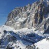 Der beeindruckende Langkofel thront über den Pisten in Gröden