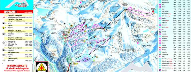 Pistenplan Valchiavenna – Madesimo