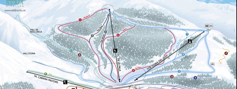 Pistenplan Vall de Núria