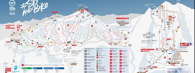 Pistenplan Vallnord - Pal Arinsal