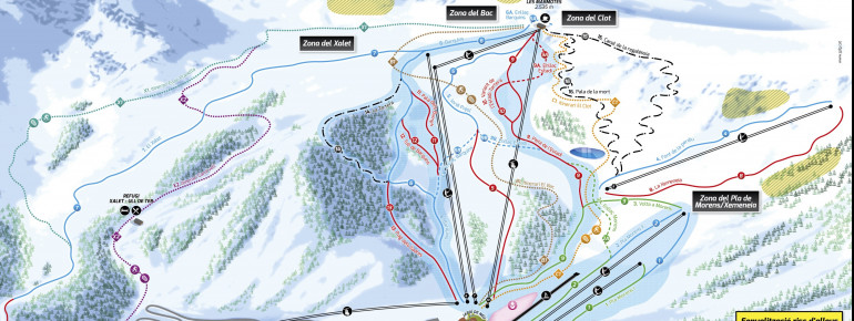 Pistenplan Vallter 2000