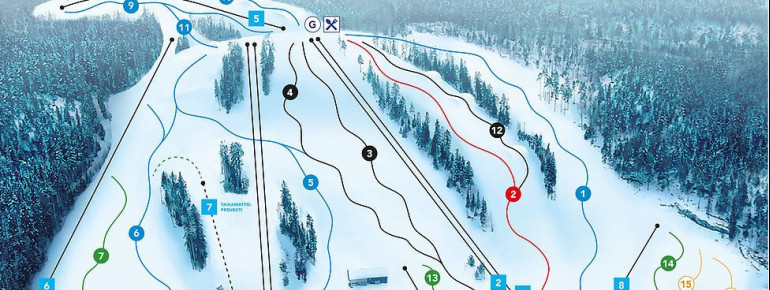 Pistenplan Vihti Ski Center