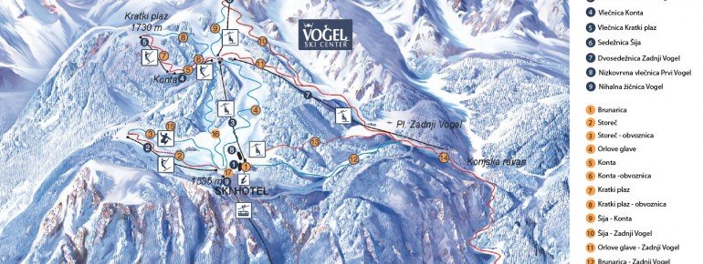 Pistenplan Vogel Bohinj