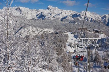 Der Orlove glave Vierersessellift bringt einen in den oberen Bereich des Skigebiets.