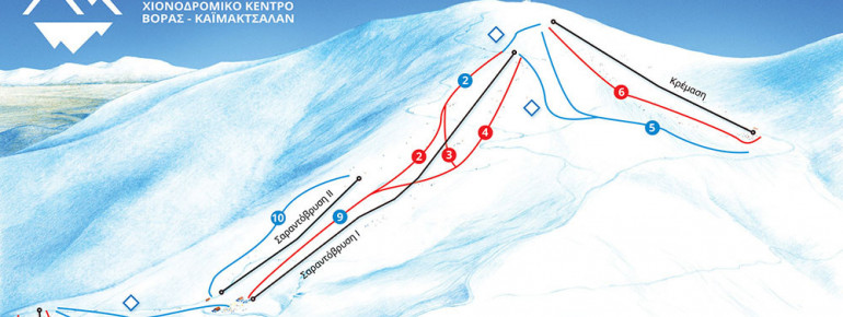 Pistenplan Voras Kaimaktsalan