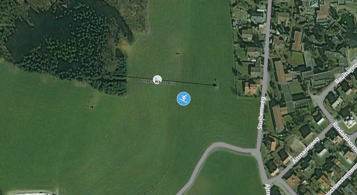 Der Schlepplift an der Bergerhöhe liegt am Stuibenweg.