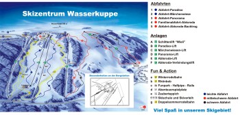 Pistenplan- Skigebiet Wasserkuppe in Hessen