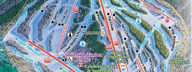 Pistenplan Waterville Valley