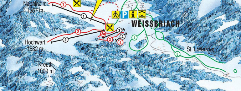 Pistenplan Weissbriach Glitschtal