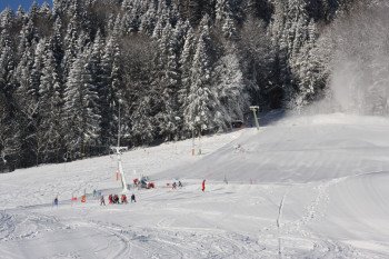 Optimal für Anfänger: der blau markierte Hang am Westernberg.