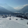 Ausfahrt Familienabfahrt mit Blick in den Talkessel