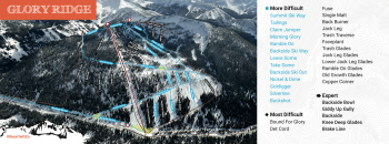 Pistenplan Whitewater - Glory Ridge