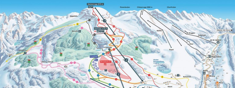 Pistenplan Skigebiet Wildhaus