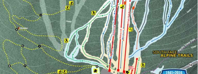 Pistenplan Willamette Pass