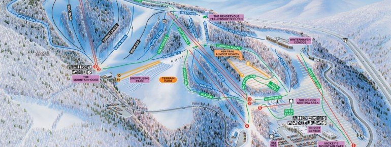 Pistenplan Winterplace Ski Resort