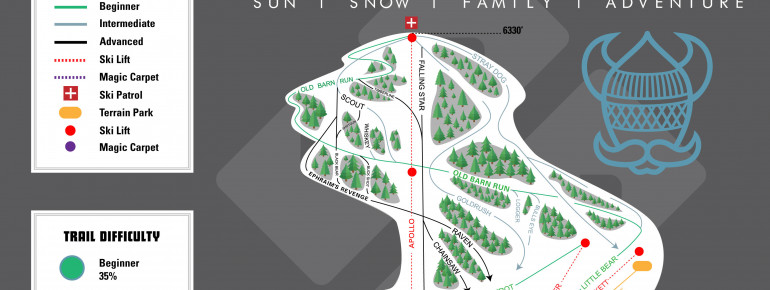 Pistenplan Nordic Valley