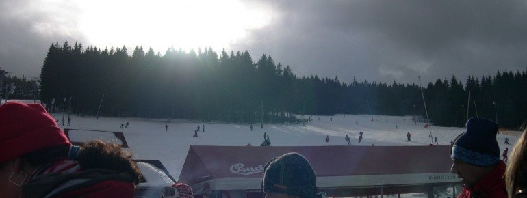 Blick auf die flachen Hänge des Teilgebiets Kobyla