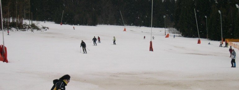 Super viel Platz für Anfänger an den blauen Abfahrten im Teilgebiet Kobyla