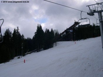 Blick auf Piste Nr. 2. Hier lässt sich prächtig carven!