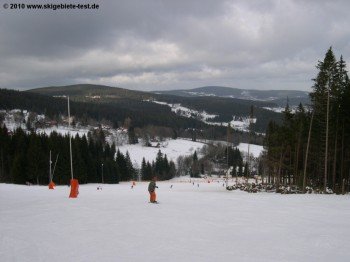 Super breite Pisten im unteren Bereich des Teilgebiets Kobyla kommen den Boardern entgegen.