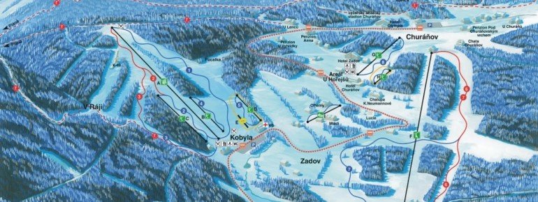 Pistenplan Zadov - Churánov