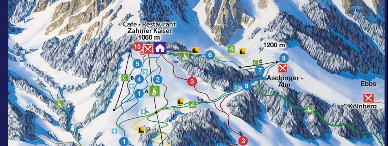 Pistenplan Zahmer Kaiser
