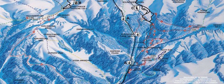 Pistenplan Zakopane - Kasprowy Wierch