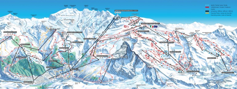 Pistenplan Zermatt