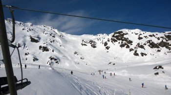 Zwischen Krimmlalm und Übergangsjoch finden sich immer wider schöne Tiefschneehänge
