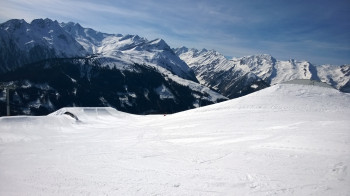 Blick auf Pro- und Medium-Line im Snowpark Gerlos