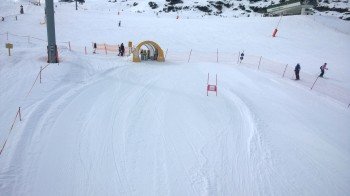 SkiMovie Strecke an der Bergstation des Krummbach-X-Press